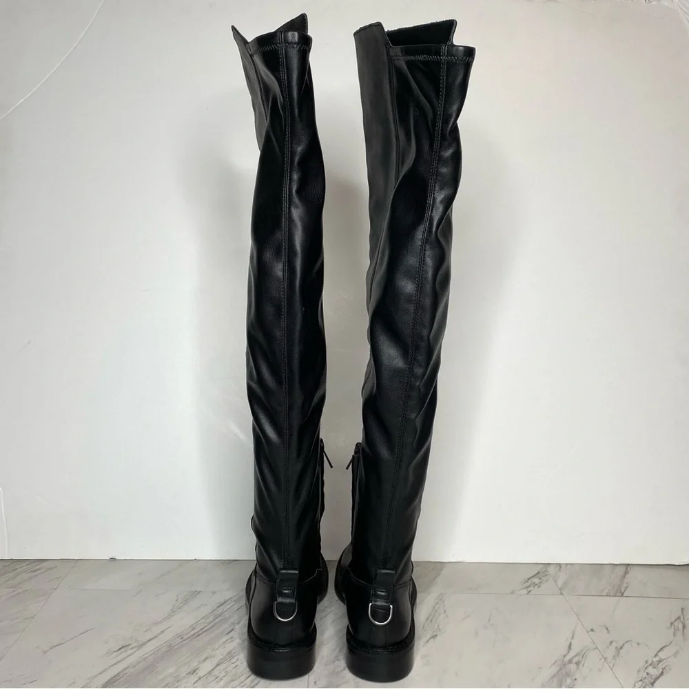 Sam Edelman Narisa Black Leather Over The Knee Boot 6 1/2 M